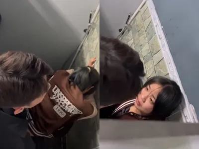 Phát hiện đôi chuối sâu vụng trộm địt nhau trong toilet cf